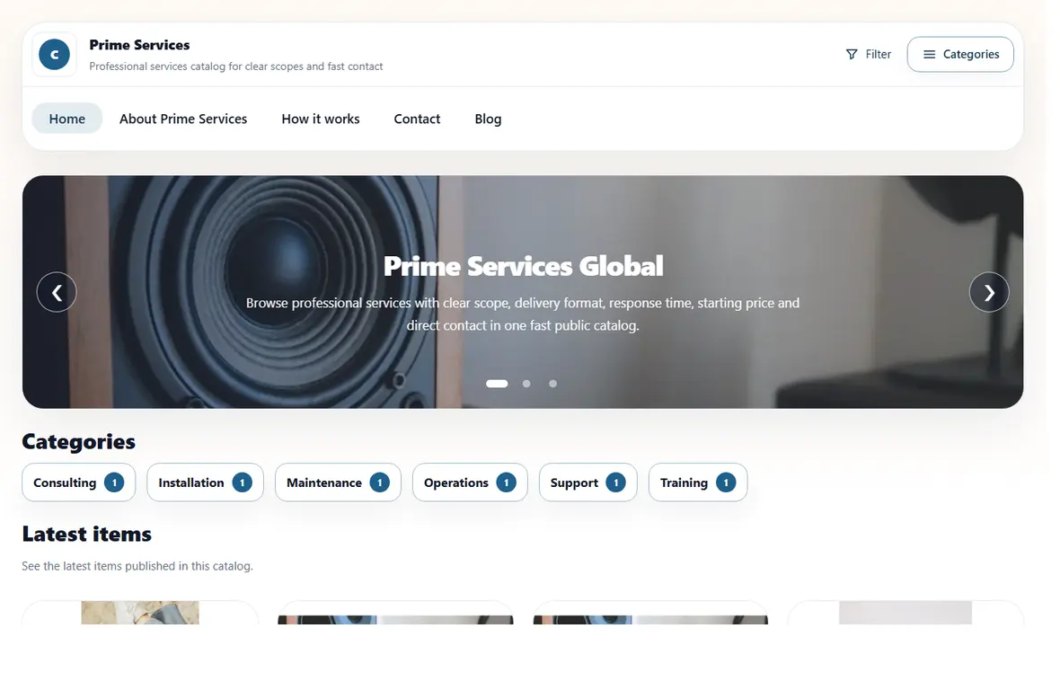 Service business website